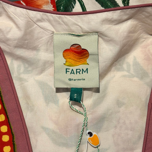 NWT FARM RIO Ainika Delicate Off-White Balloon Sleeves Maxi Dress SZ Small - Picture 6 of 9